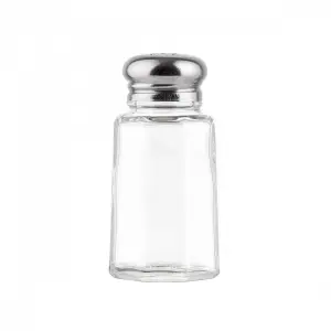 Salero y pimentero poligonales con tapa 28 gr 4 x 4 x 4,5 cm (12 unids)