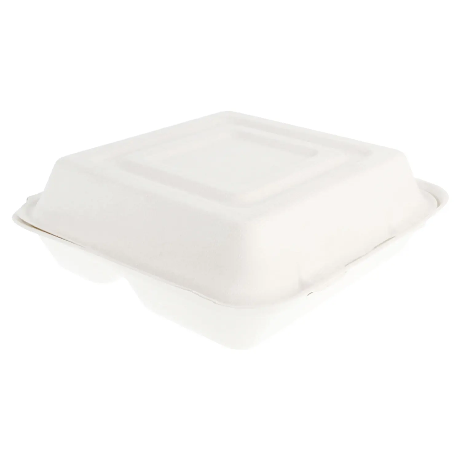 Contenitori "l" 3 scomparti bionic 940 ml 25x25x7,5 cm bianco bagassa (250 unità)