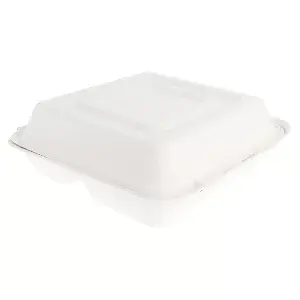Contenitori "l" 3 scomparti bionic 940 ml 25x25x7,5 cm bianco bagassa (250 unità)