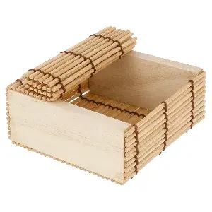 Scatolina bamboo  8,5x8,5x4 cm naturale bambù (50 unità)