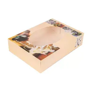 50 pz. scatole catering con finestra  325 g/m2 35x25x8 cm quatricomia cartone (50 unità)
