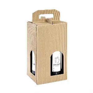 20 u. scatole 4 bottiglie   18x18x34 cm naturale kraft (20 unità)