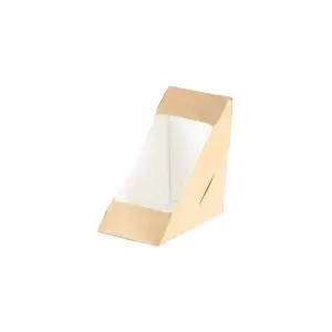 Caja sandwich 590ml cartón PLA (Pack 500 u.)