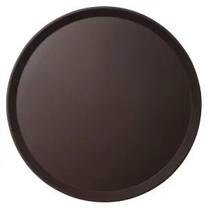 BANDEJA SERVICIO CAMARERO PREMIUM Camtread fibra de vidrio redonda con superficie ANTIDESLIZANTE perfil alto 40,5 cm Ø