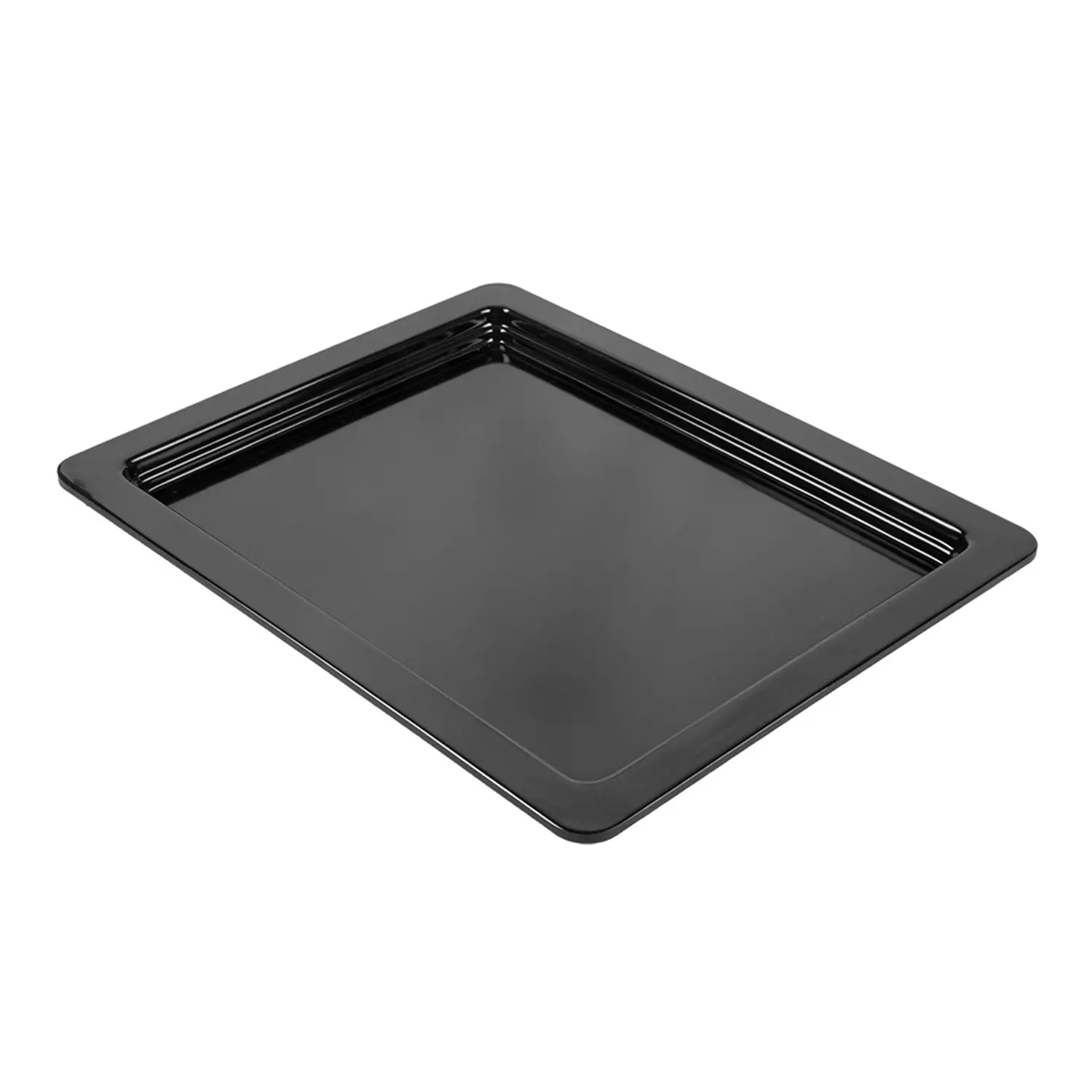 Contenitore gn 1/2   32,5 x 26 x 2 (h) cm nero melamina (6 unità)