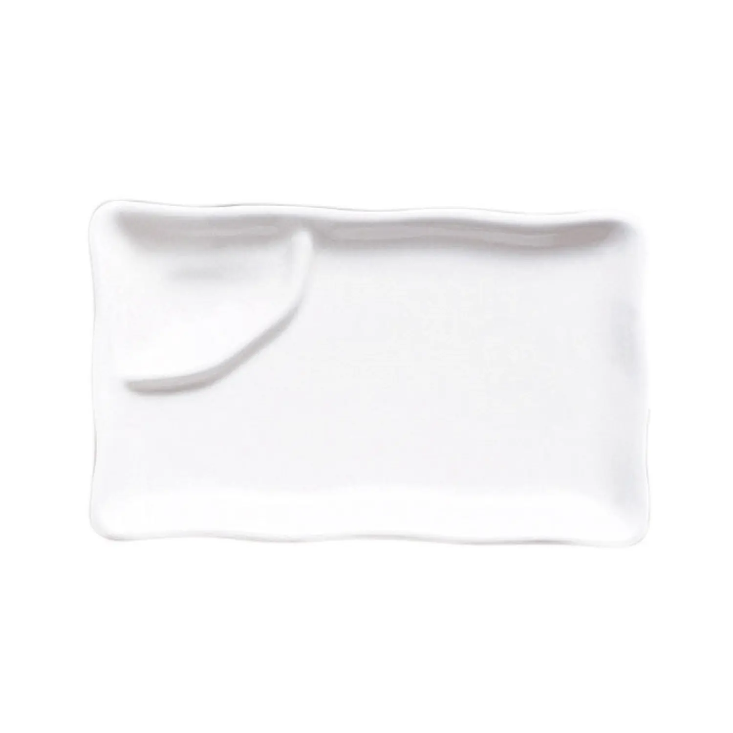 Piatti rettangolari 1 scomparto akala  25,5x15,5x3,5 cm bianco porcellana (6 unità)