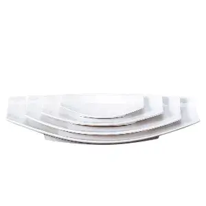 Piatti barchetta   33,5x16,8x4,7 cm bianco porcellana (6 unità)