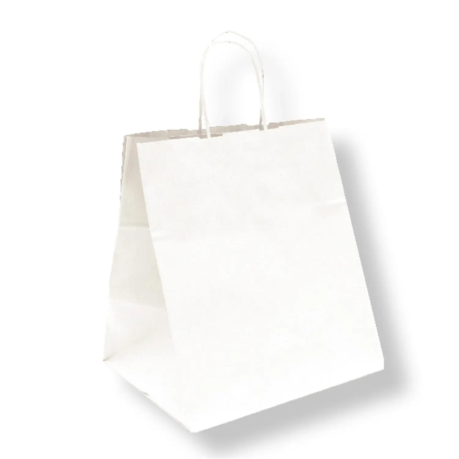 Borse sos traiteur con manici  90 g/m2 26+20x27 cm bianco cellulosa (250 unità)