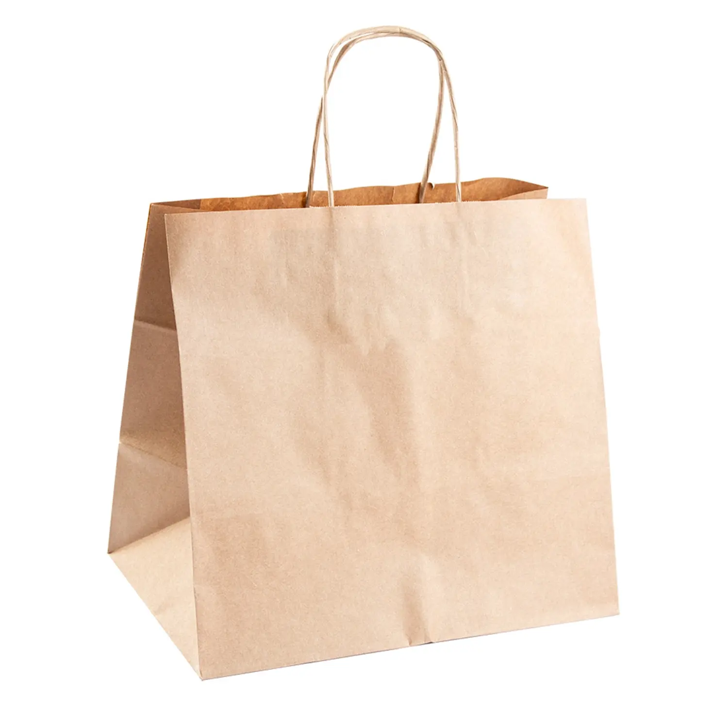 Borse sos traiteur con manici  80 g/m2 26+17x24 cm naturale kraft (250 unità)