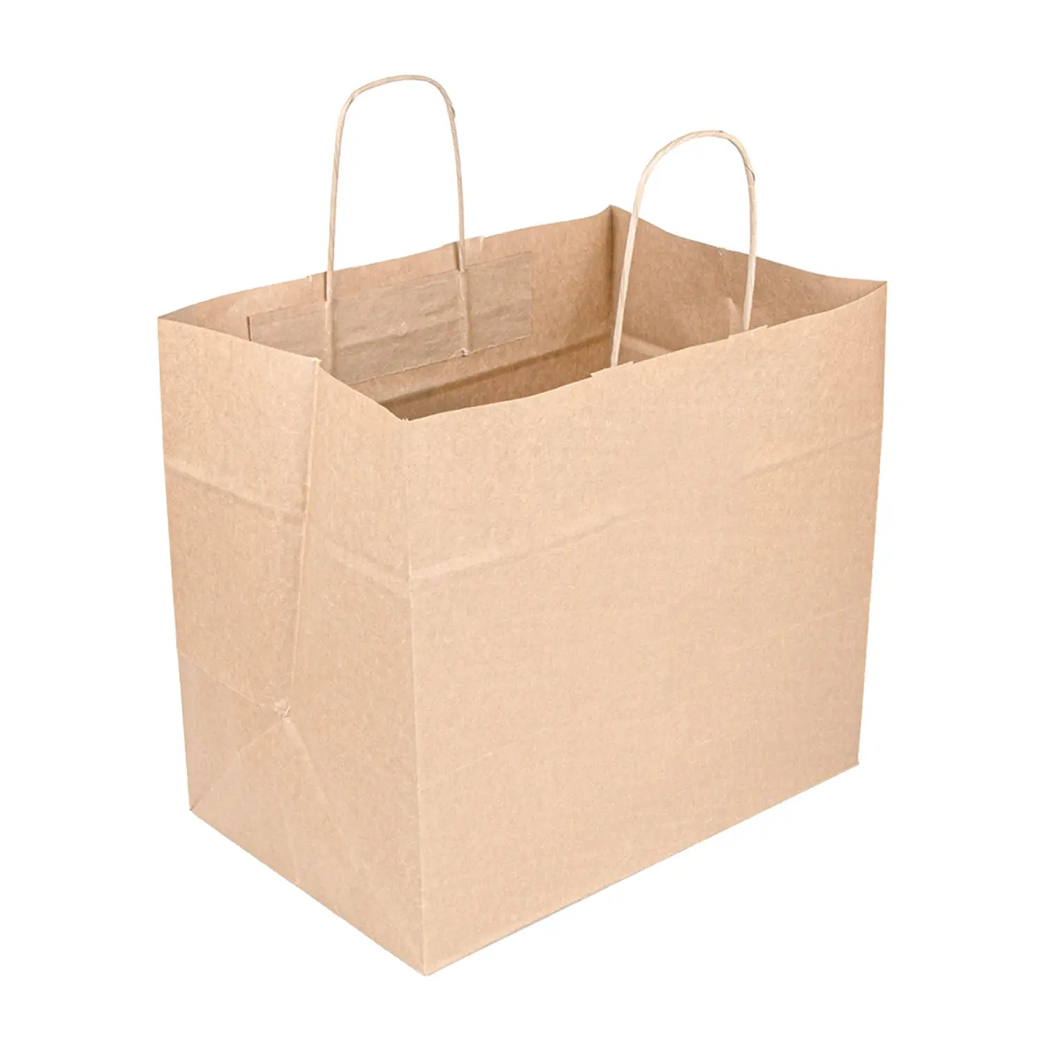 Borse sos traiteur con manici  90 g/m2 32+21x28,5 cm naturale kraft (250 unità)