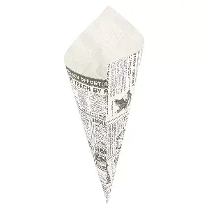Sacchetti a punta 'times' 250 g 70 g/m2 29,5x21 cm bianco pergamana antigrassi (2000 unità)
