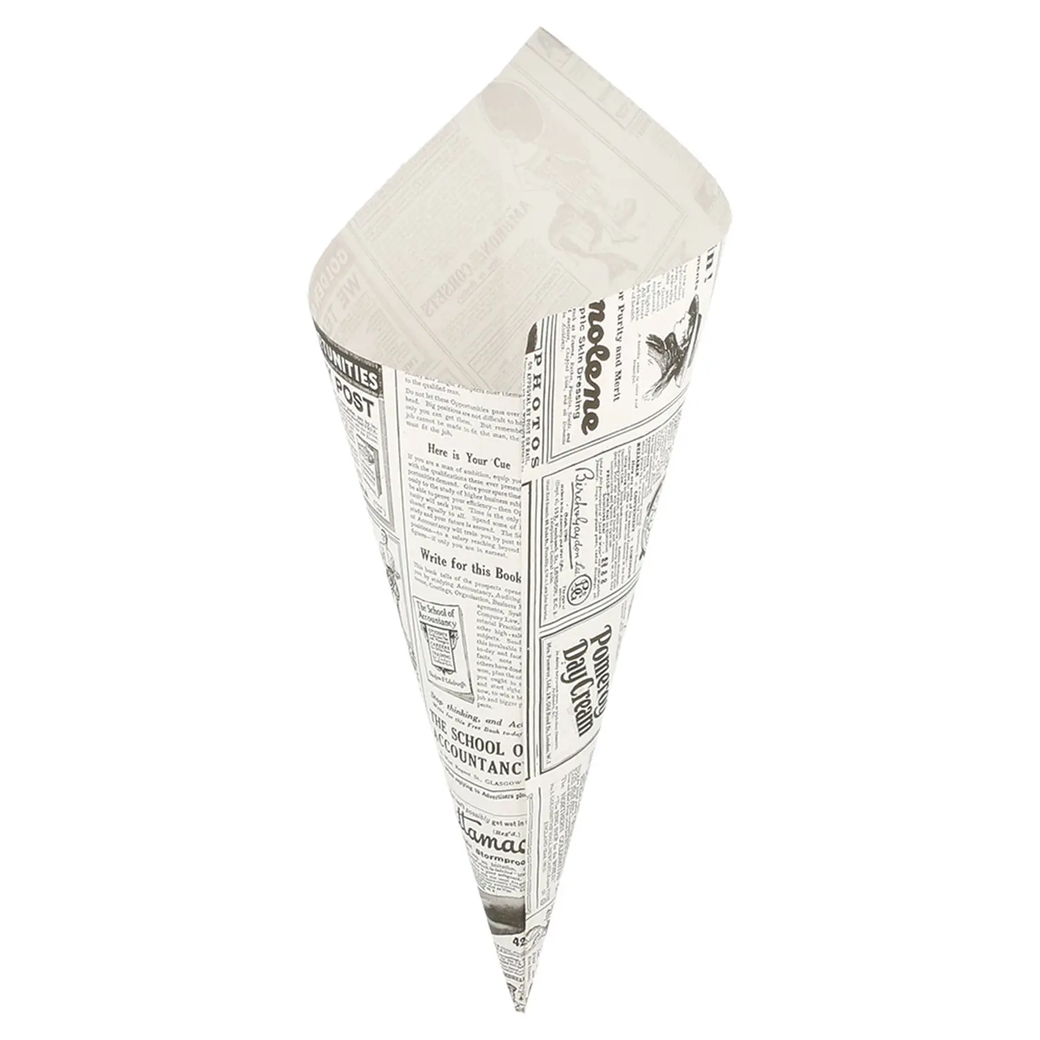 Sacchetti a punta pfas free 'times' 400 g 70 g/m2 34x24 cm bianco pergamana antigrassi (1000 unità)