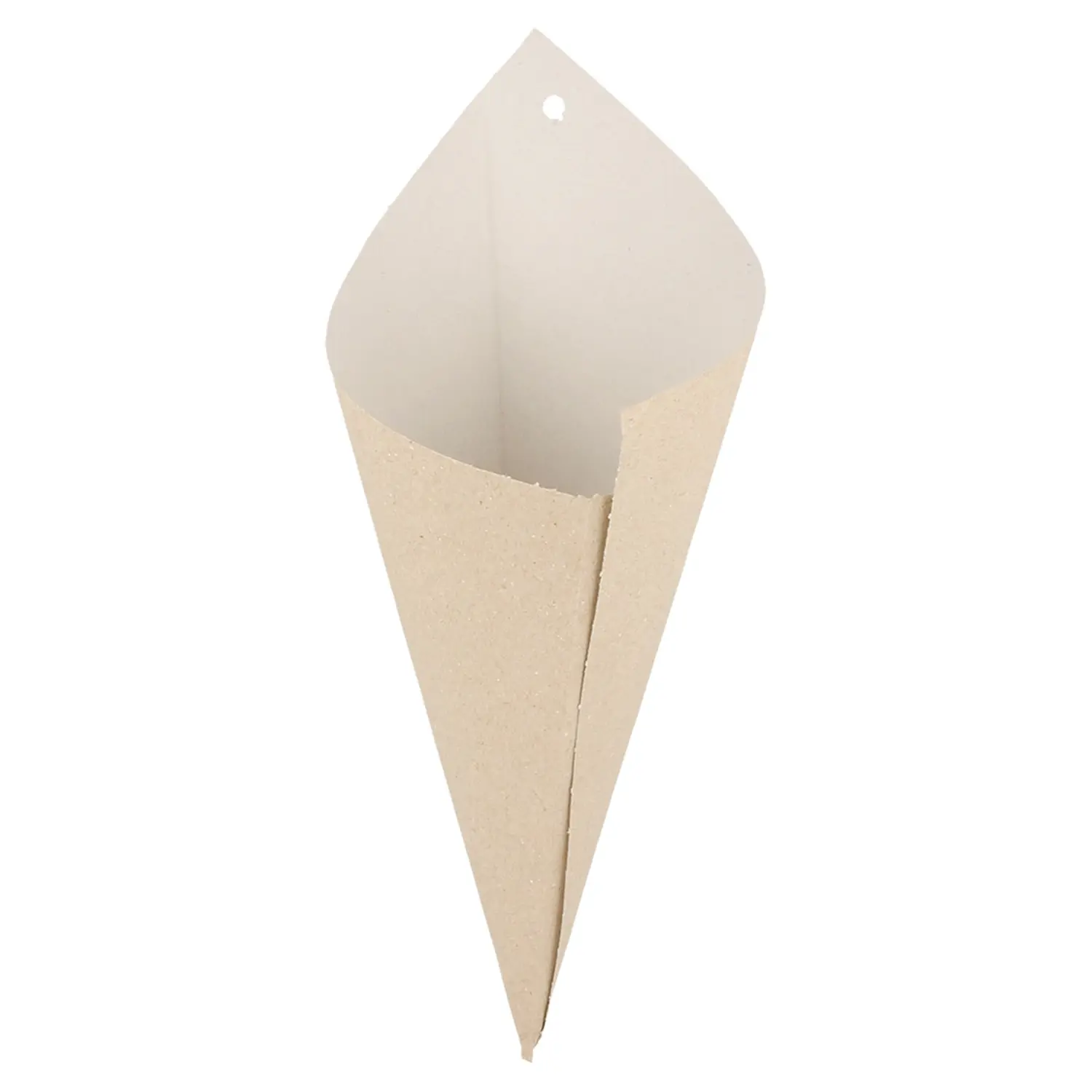 Sacchetti a punta - a due lati  100 g 150 g/m2 24x17 cm bianco/crema carta double face (2000 unità)
