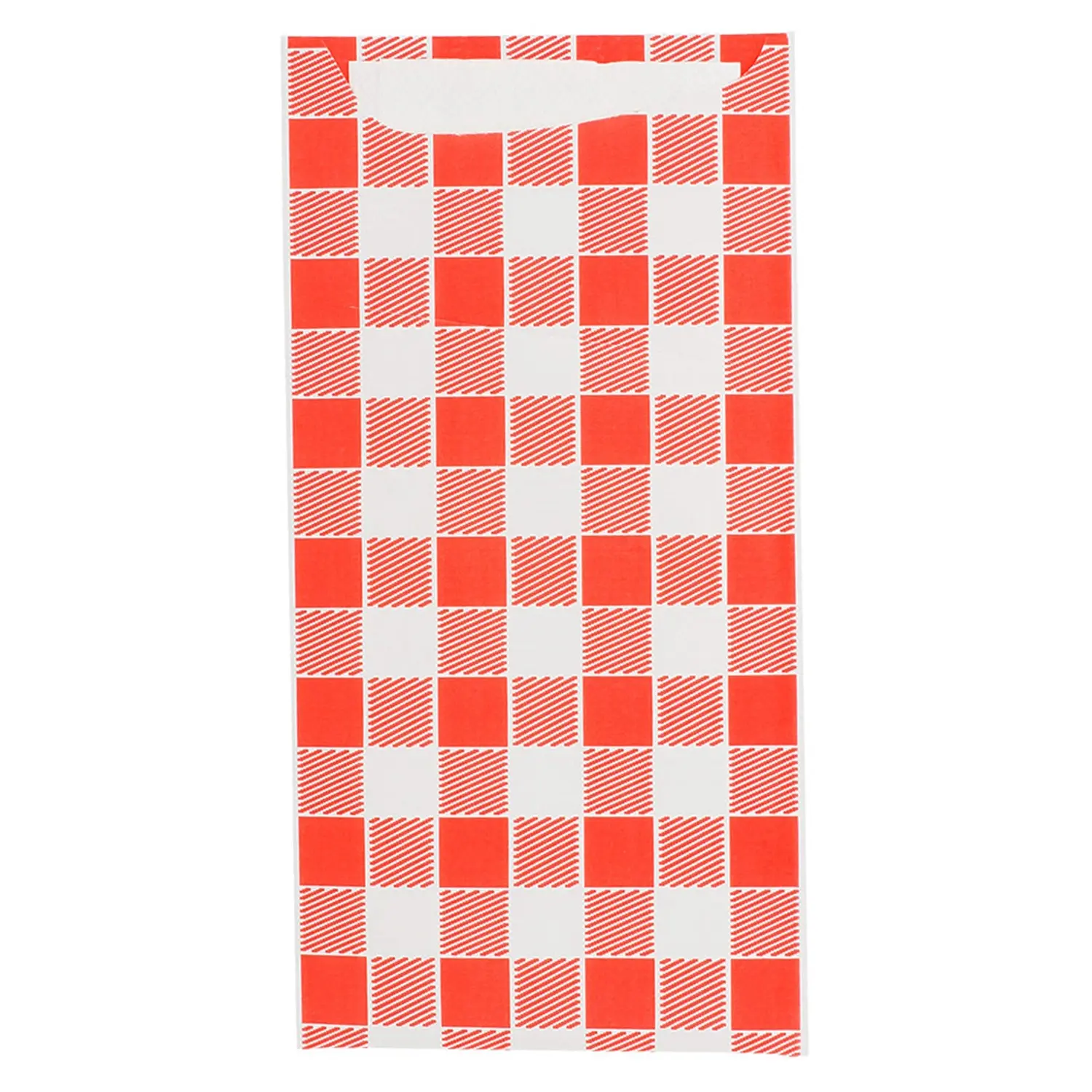 Buste portaposate + tovagliolo just in time 'vichy-red' 90 + 10pe g/m2 11,2x22,5 cm bianco cellulosa (400 unità)
