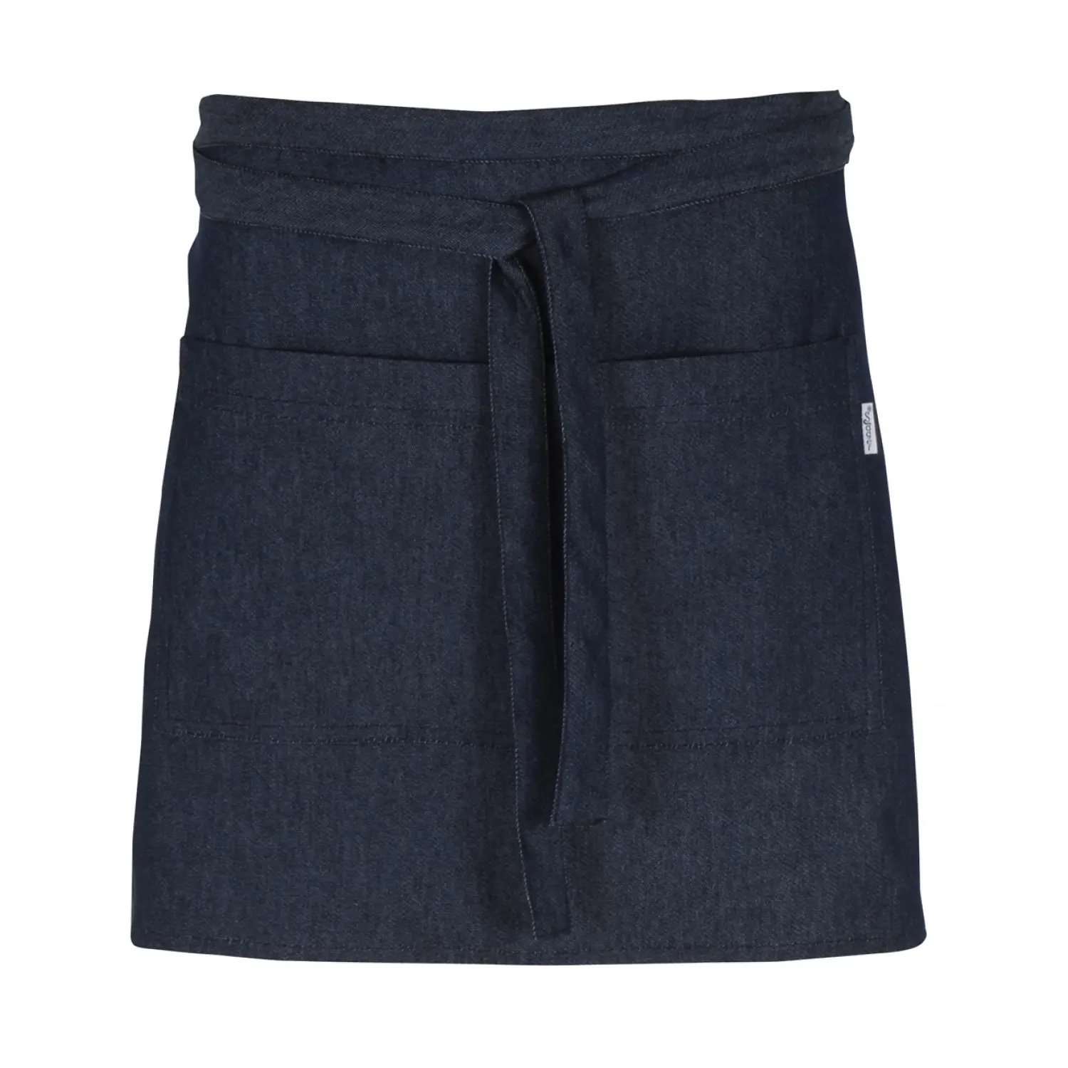 Delantal corto bolsillo denim