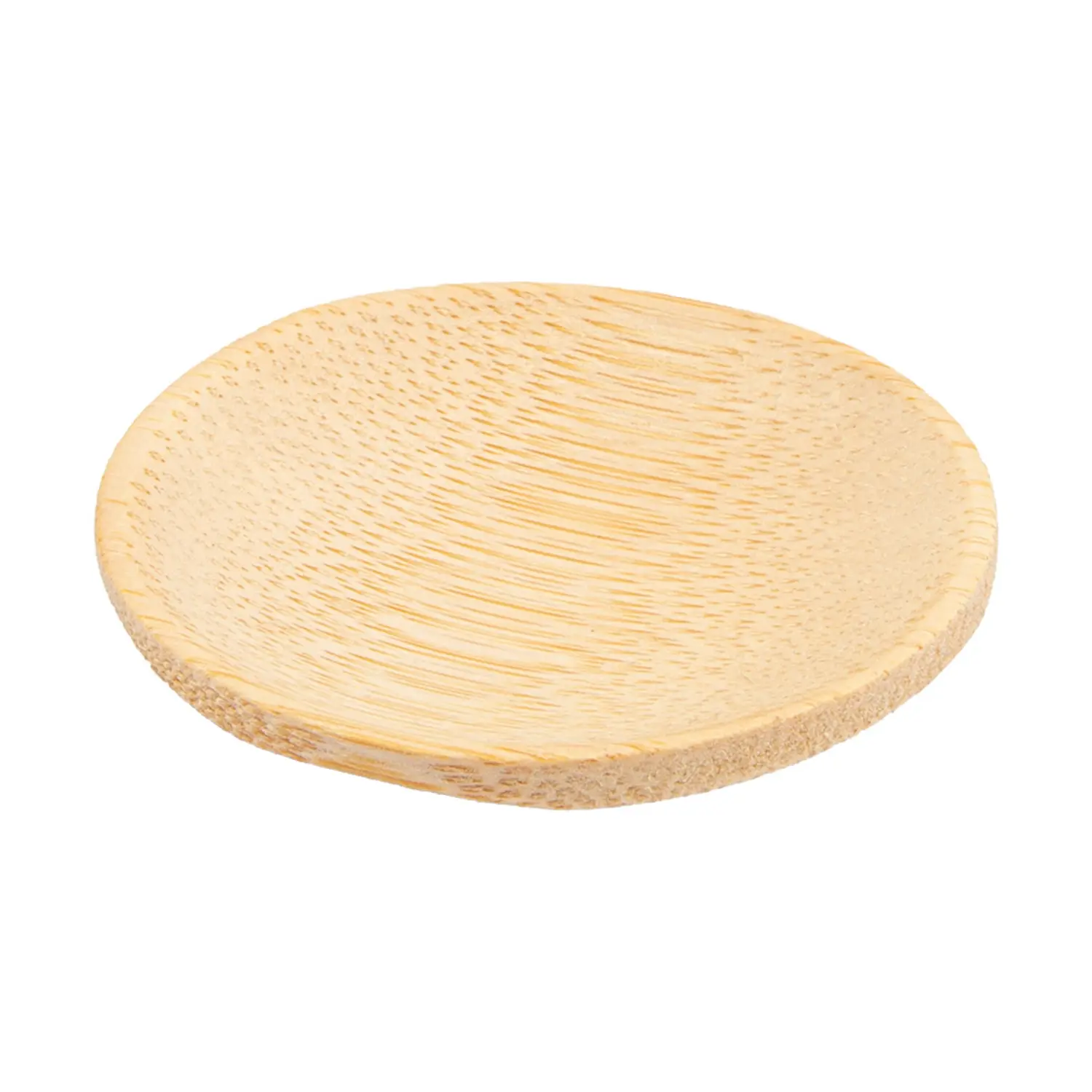Mini piatto rotondo bamboo  ø 6 cm naturale bambù (24 unità)