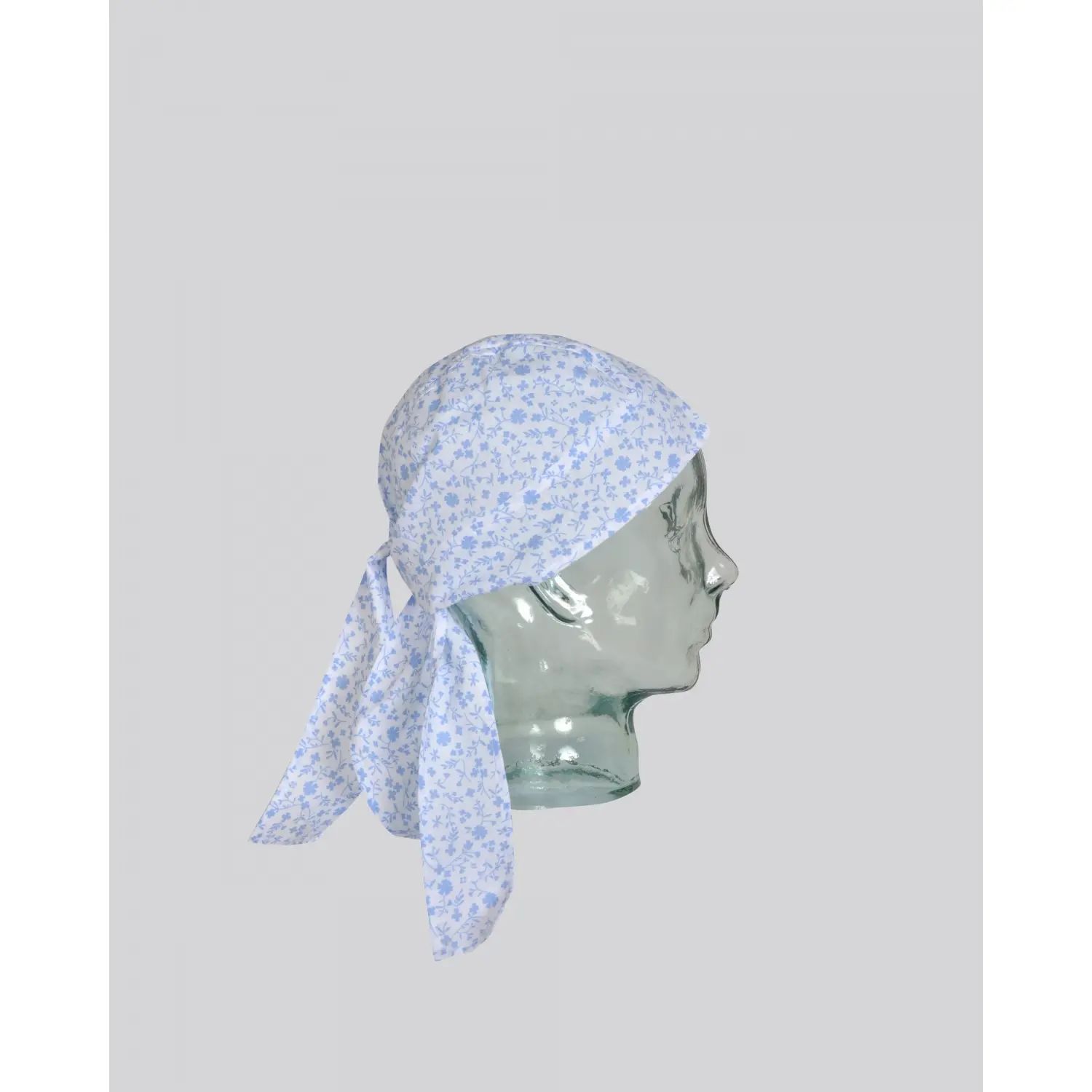 Pañuelo pirata flores celeste pack 3 u.