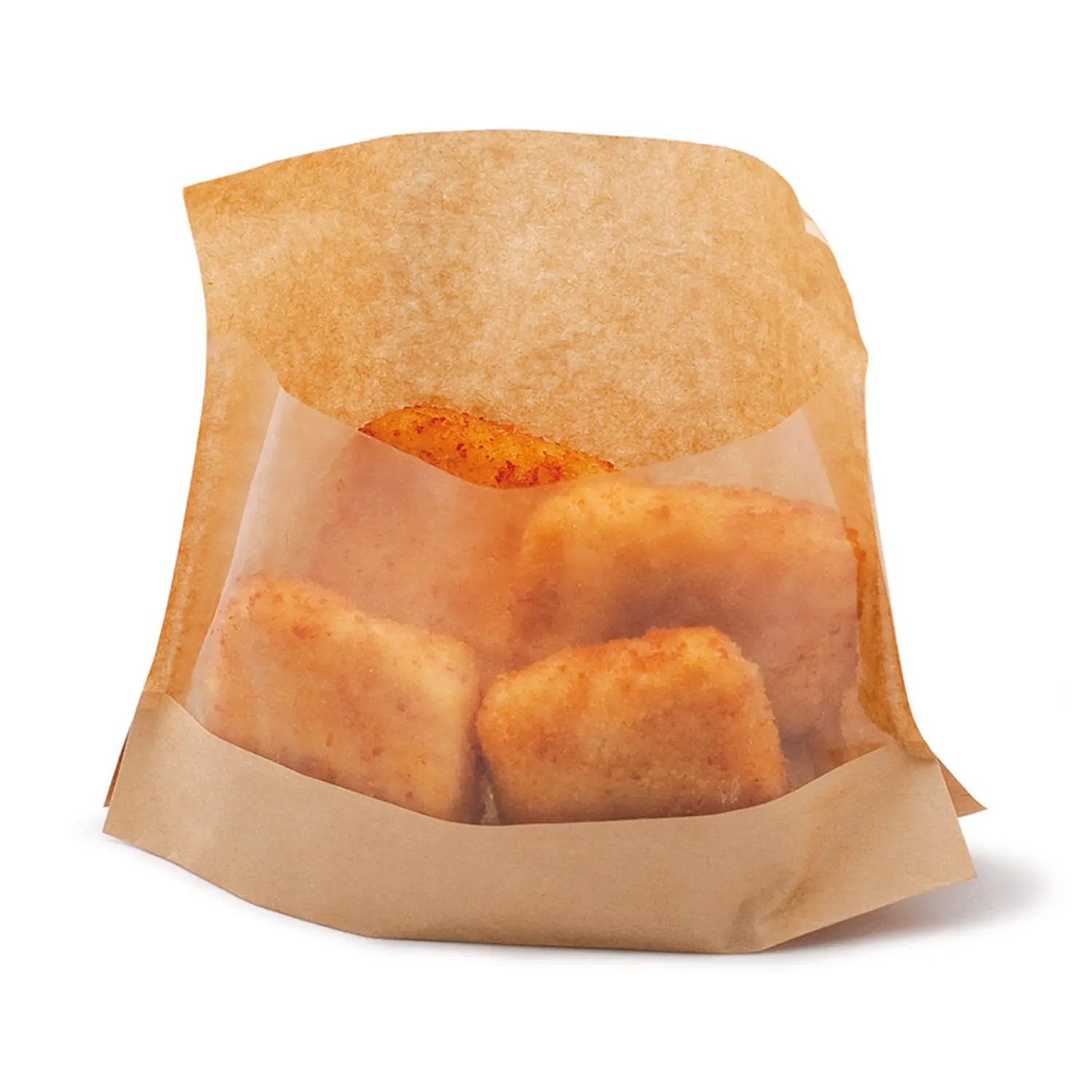 Confezioni con base e finestra 'kangoo pack' 40 g/m2 + 15 pp 14+3/3x16/12 cm naturale kraft (100 unità)