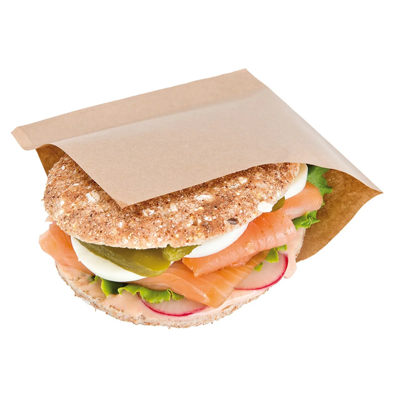 Carta aperta 2 lati  35 g/m2 + 10 ldpe 15x15,2 cm naturale kraft (100 unità)