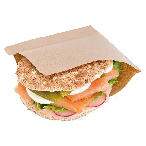 Carta aperta 2 lati  35 g/m2 + 10 ldpe 15x15,2 cm naturale kraft (100 unità)