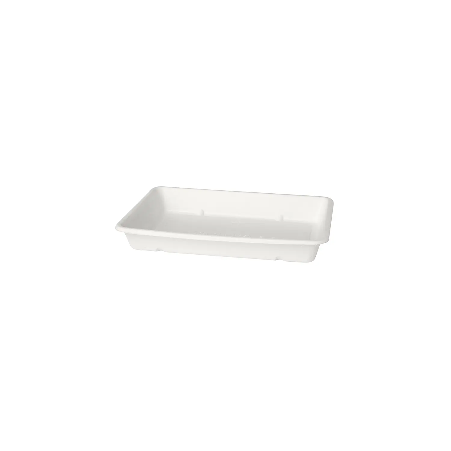 Caja rectangular 850ml bagazo blanco (Pack 40 u.)