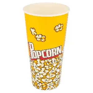 Recipientes popcorn  720 ml 230 +20 pe g/m2 ø 9,5/6,5x17,7 cm cartoncillo (1000 unid.)