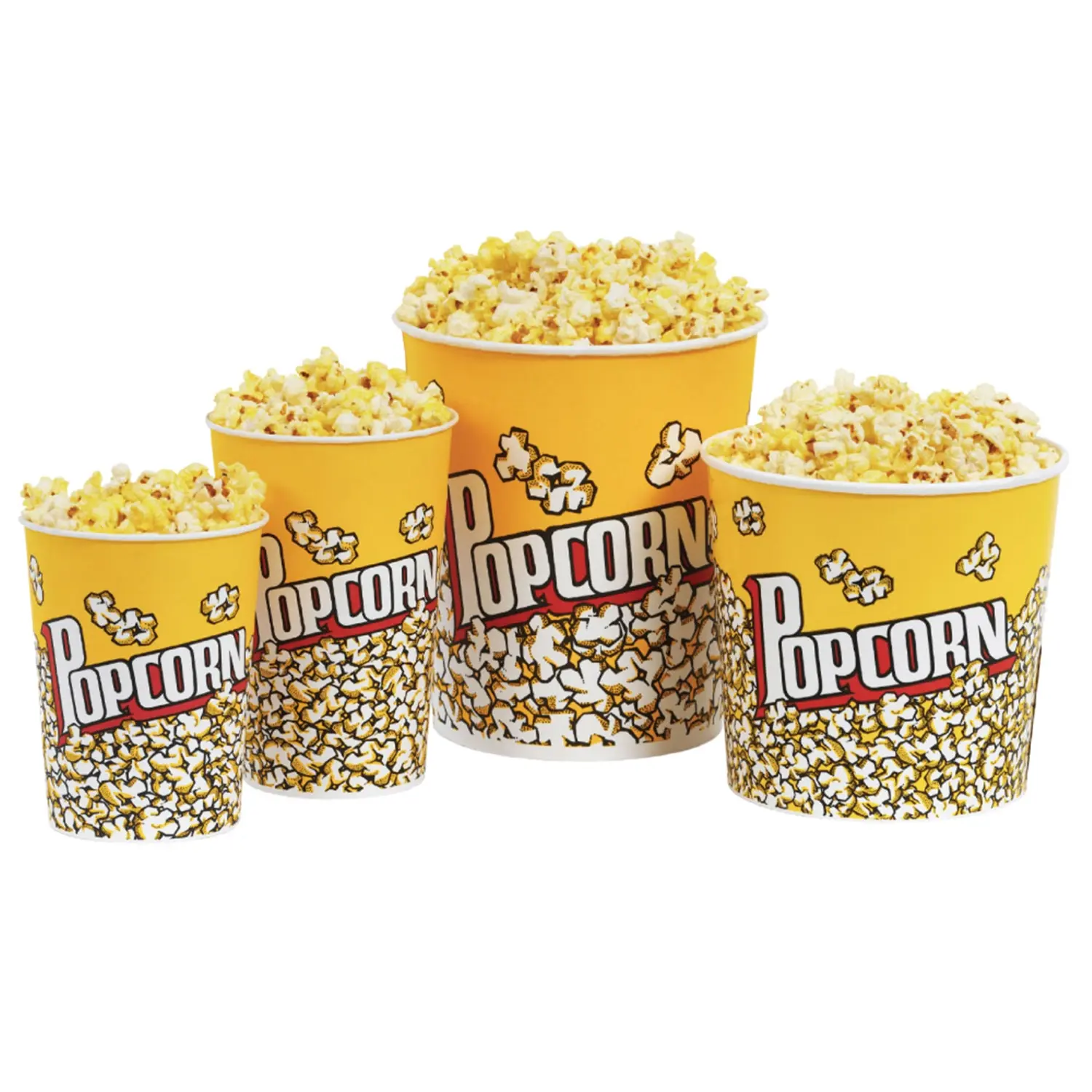 Recipienti per popcorn  960 ml 230 +20 pe g/m2 ø 11,6/8,8x14,2 cm cartone (500 unità)