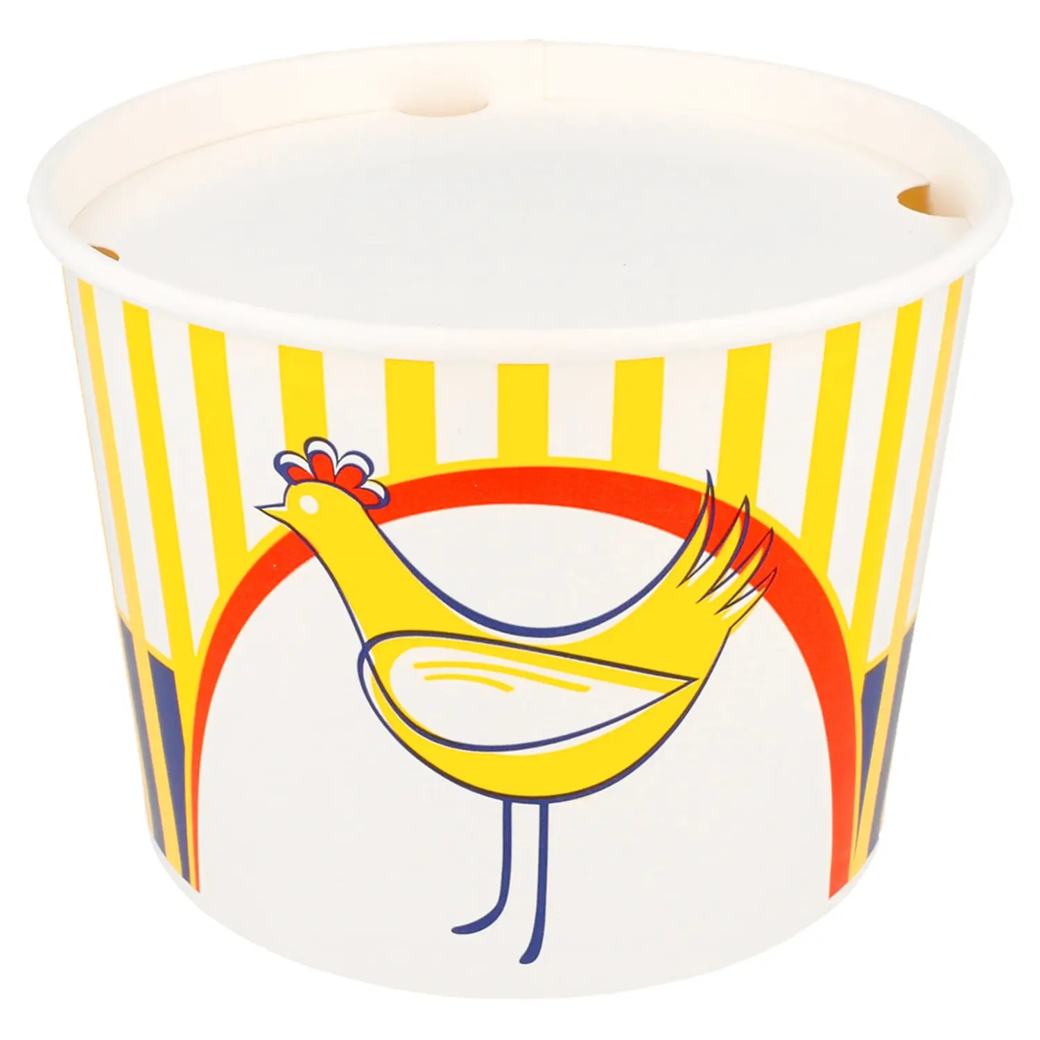 Contenitori per pollo +coperchio  1920 ml 13pe + 320 +18pe g/m2 ø 16,8/13,9x12,3 cm bianco cartone (300 unità)
