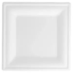 Piatti quadrati bionic  16x16x1 cm bianco bagassa (1000 unità)