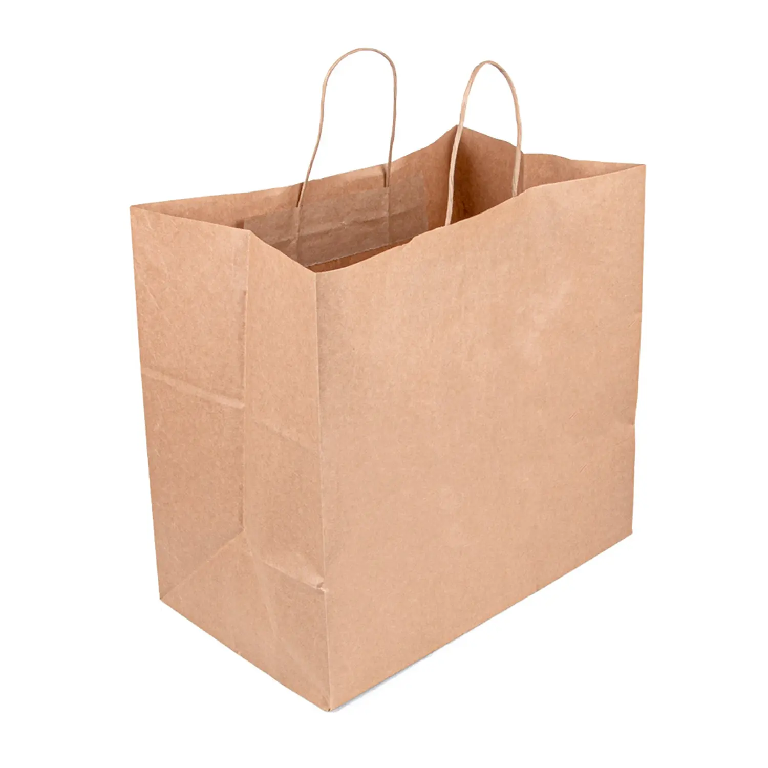 Borse sos traiteur con manici  90 g/m2 36+21x33,5 cm naturale kraft (250 unità)