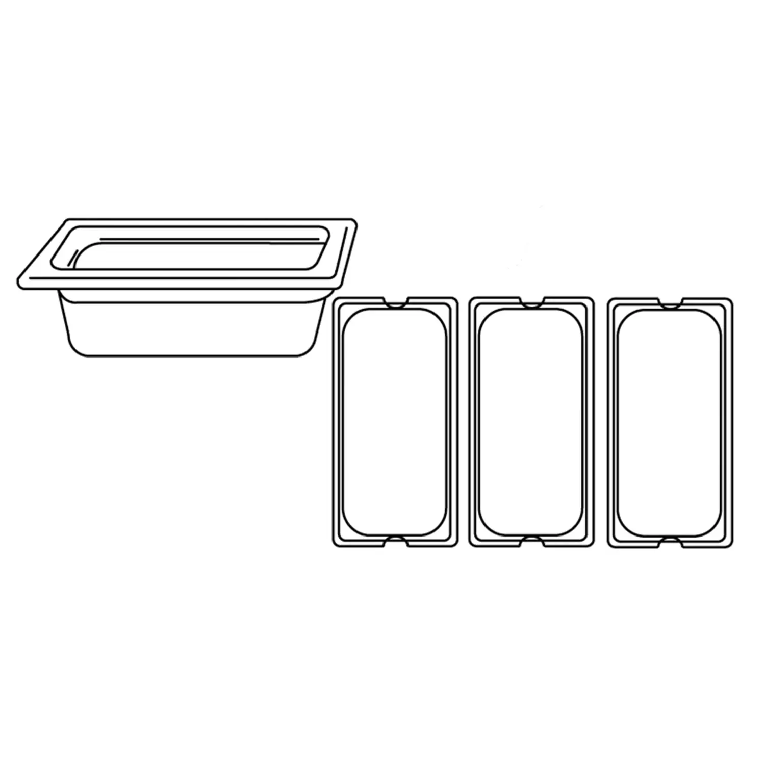 Contenitore gastronorm 1/3  4,9 l 32,5x17,5x15 cm argento acciaio inox (1 unità)