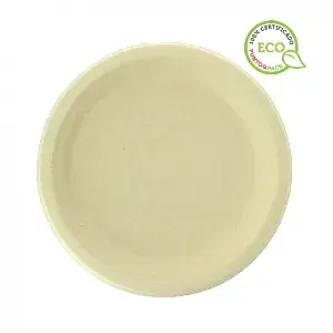50 unidades. Pratos de cana-de-açúcar natural (23Ø) | Ref: 181UP013C