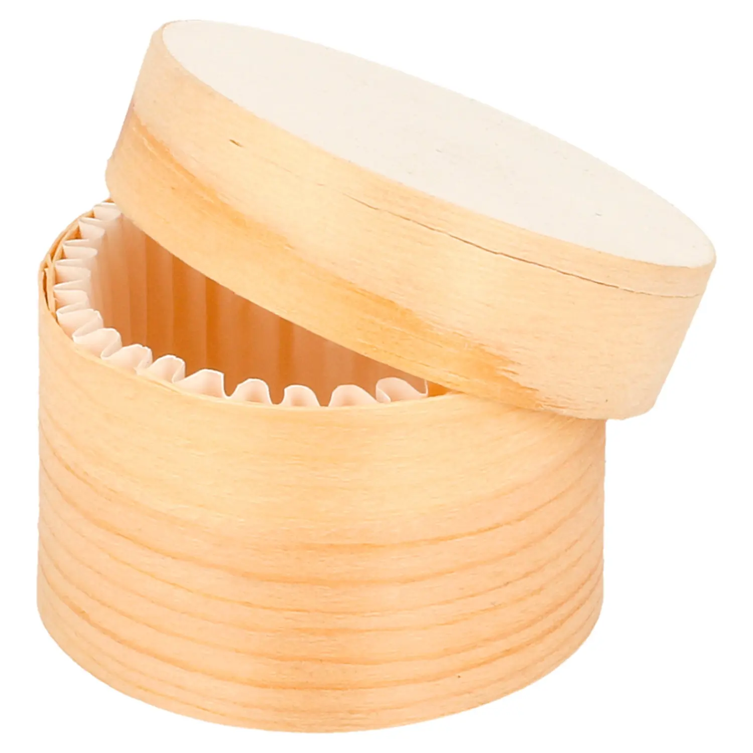 Mini scatole cilindriche tappo + capsula wood 50 ml ø 5x3,5 cm naturale legno (200 unità)