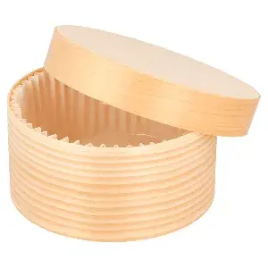 Mini scatole cilindriche tappo + capsula wood 150 ml ø 8x4 cm naturale legno (200 unità)