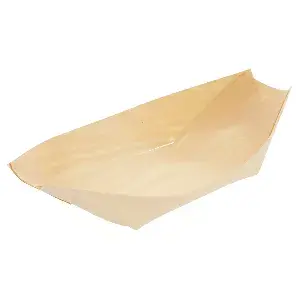 Barchette in foglia di pioppo wood  17x8,5x2 cm naturale legno (1000 unità)