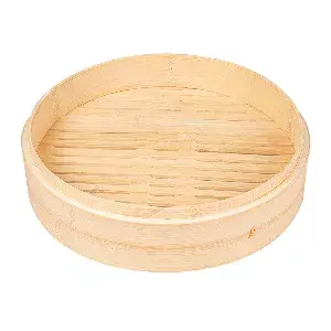 Recipienti maxi dim-sum bamboo  ø 30x6 cm naturale bambù (4 unità)