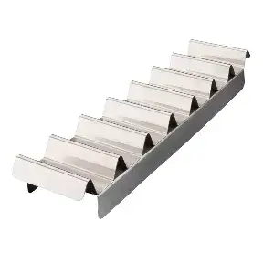 Vassoio per hot dogs artinox  47,3x10,2x5,5 cm argento acciaio (1 unità)