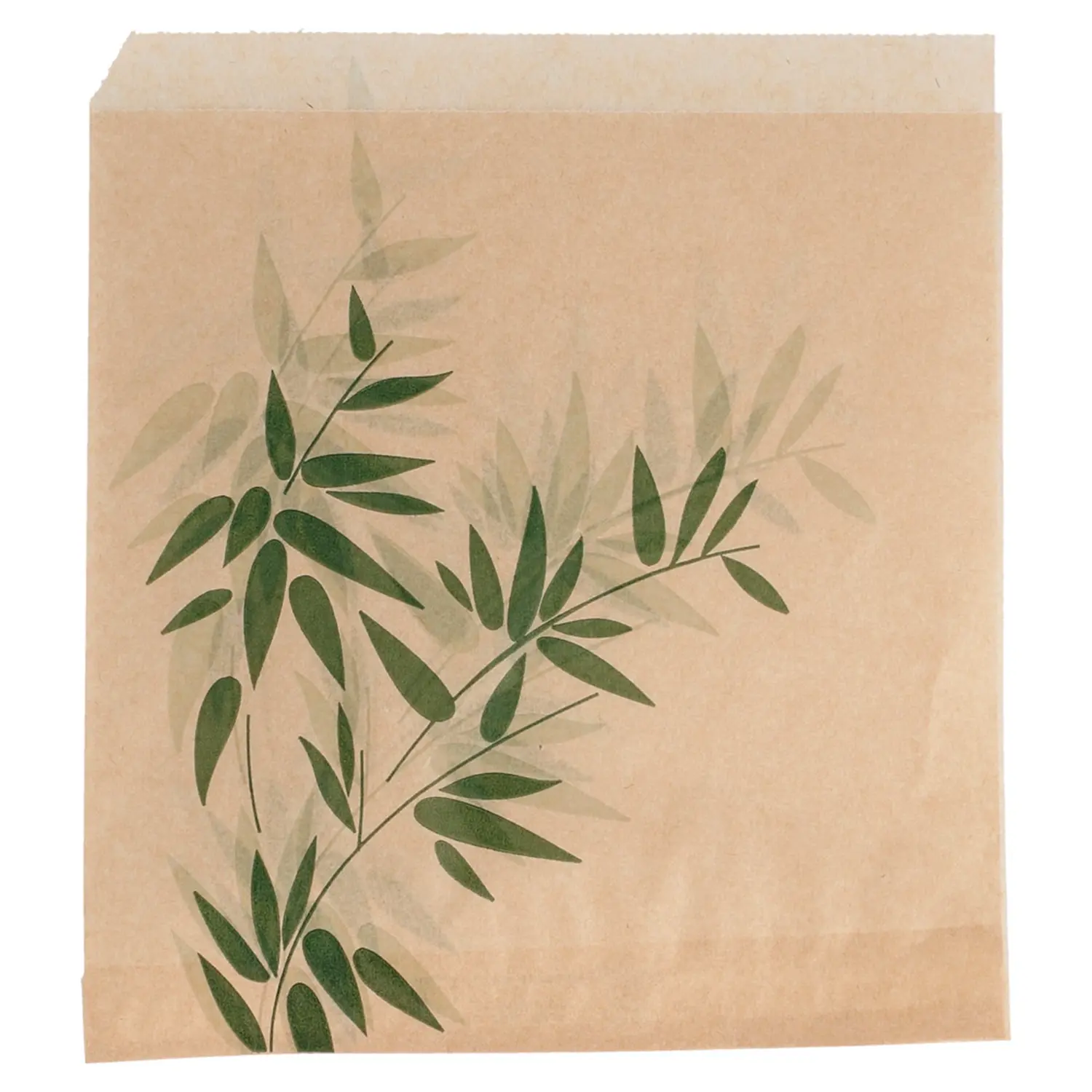 Carta antigrasso aperto 2 lati fast food feel green  34 g/m2 16x16,5 cm naturale pergamana antigrassi (500 unità)