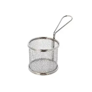 Mini friggitrice rotonda artinox  ø 9x8 cm argento acciaio inox (6 unità)