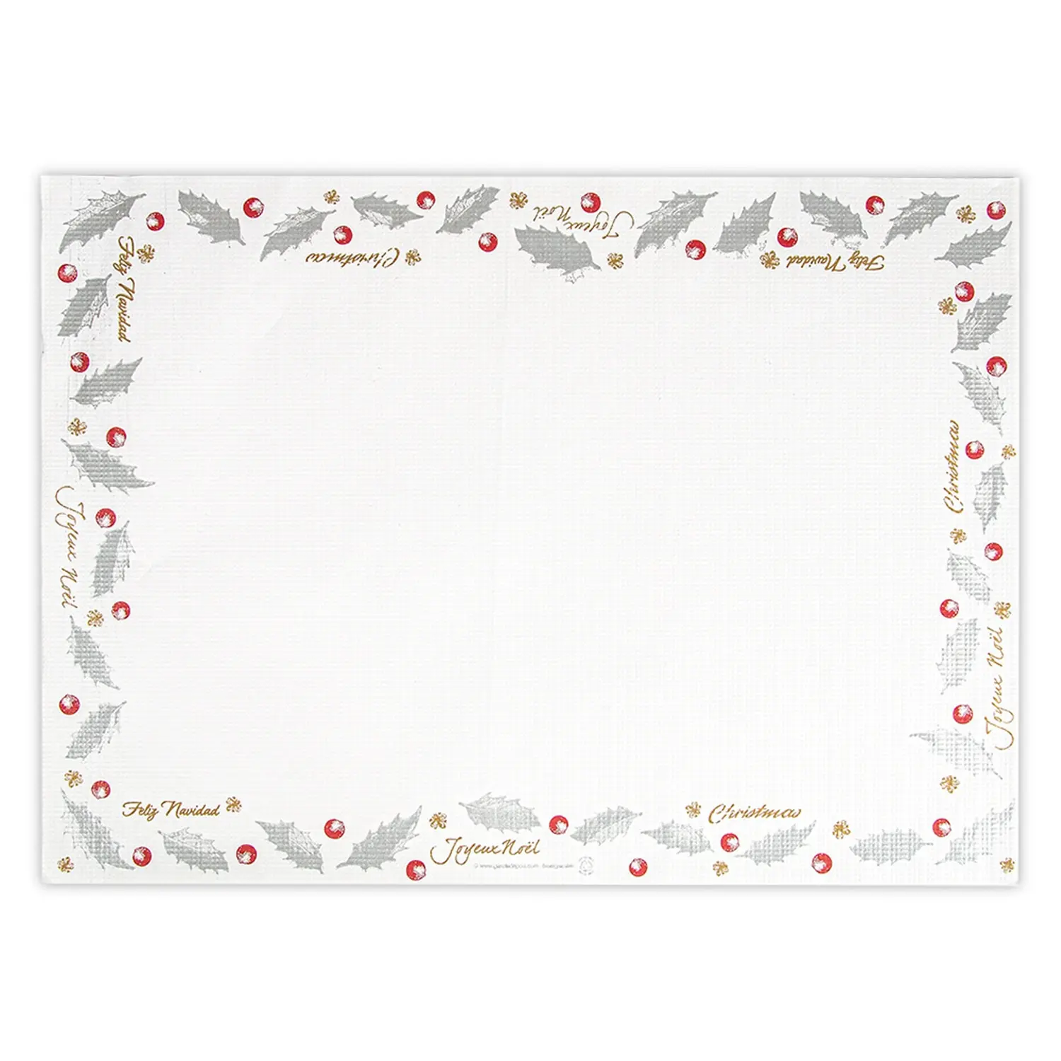 Tovagliette 'noël'  48 g/m2 31x43 cm bianco cellulosa (2000 unità)