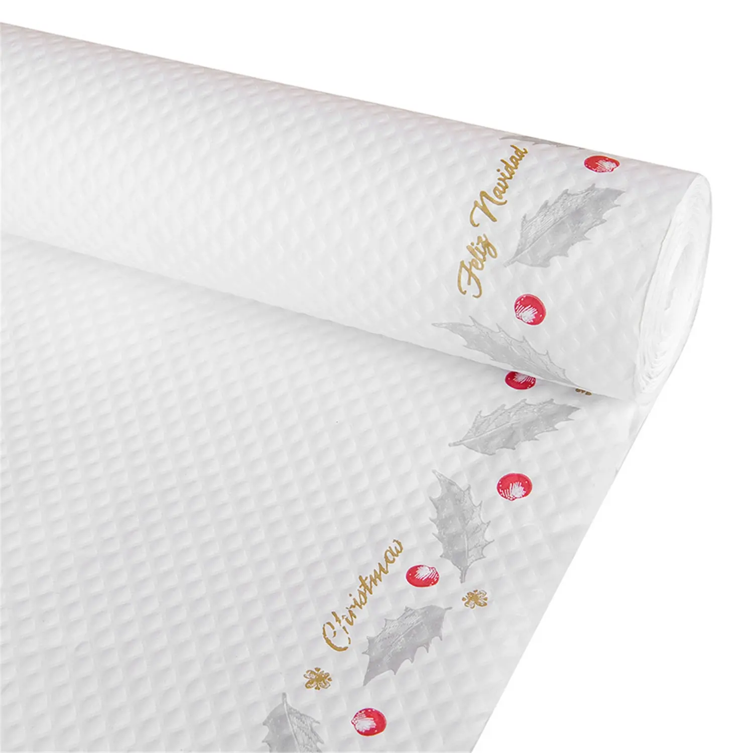Tovaglia rotolo 'noël'  48 g/m2 1,20 x 50 m bianco cellulosa (1 unità)