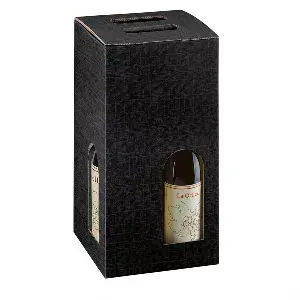 20 u. scatole 4 bottiglie  18x18x34 cm nero cartone (1 unità)