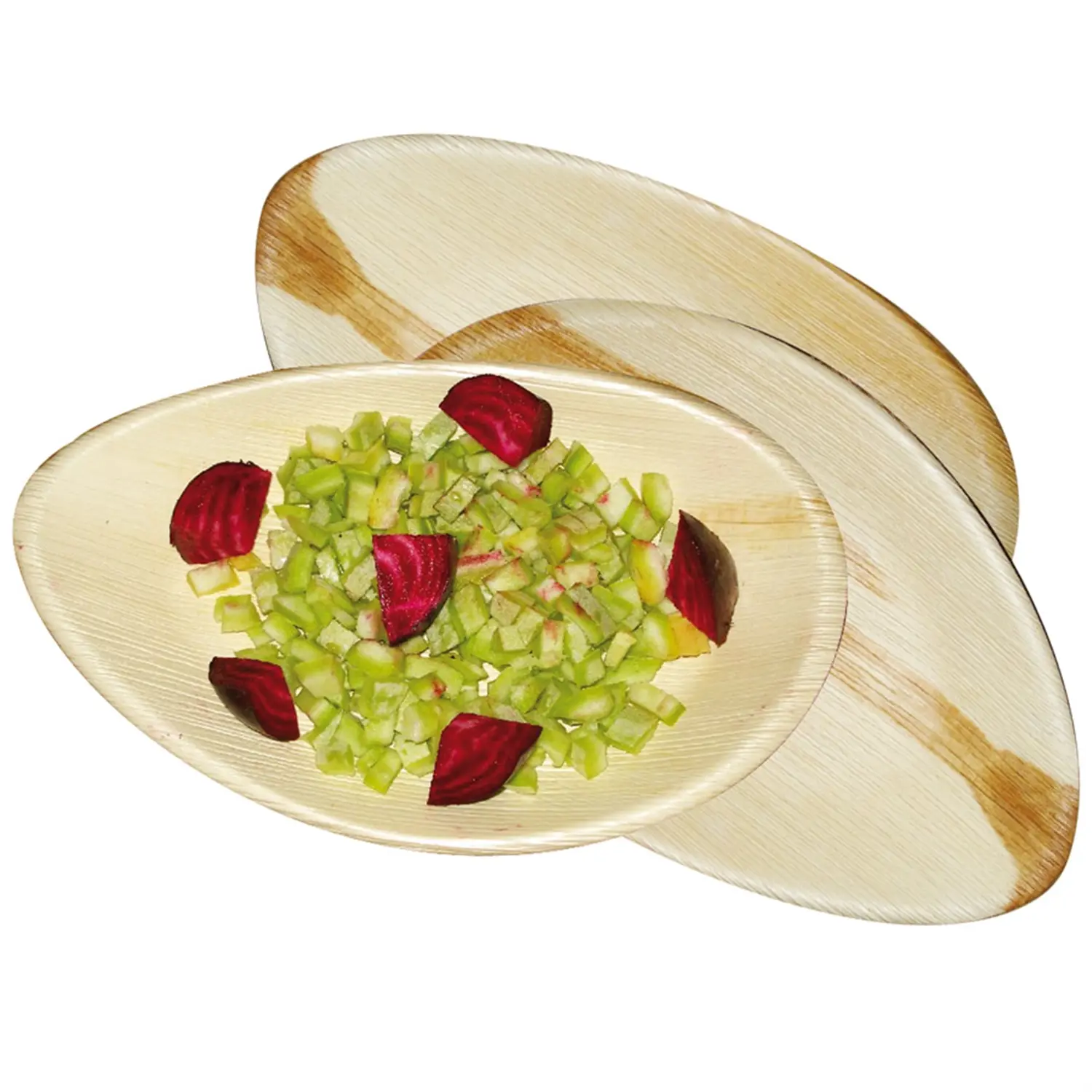 Vassoio ovale areca  26x16x2,5 cm naturale areca (200 unità)