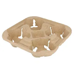 Portabicchieri, 4 posti   22x22 cm naturale cartone (300 unità)