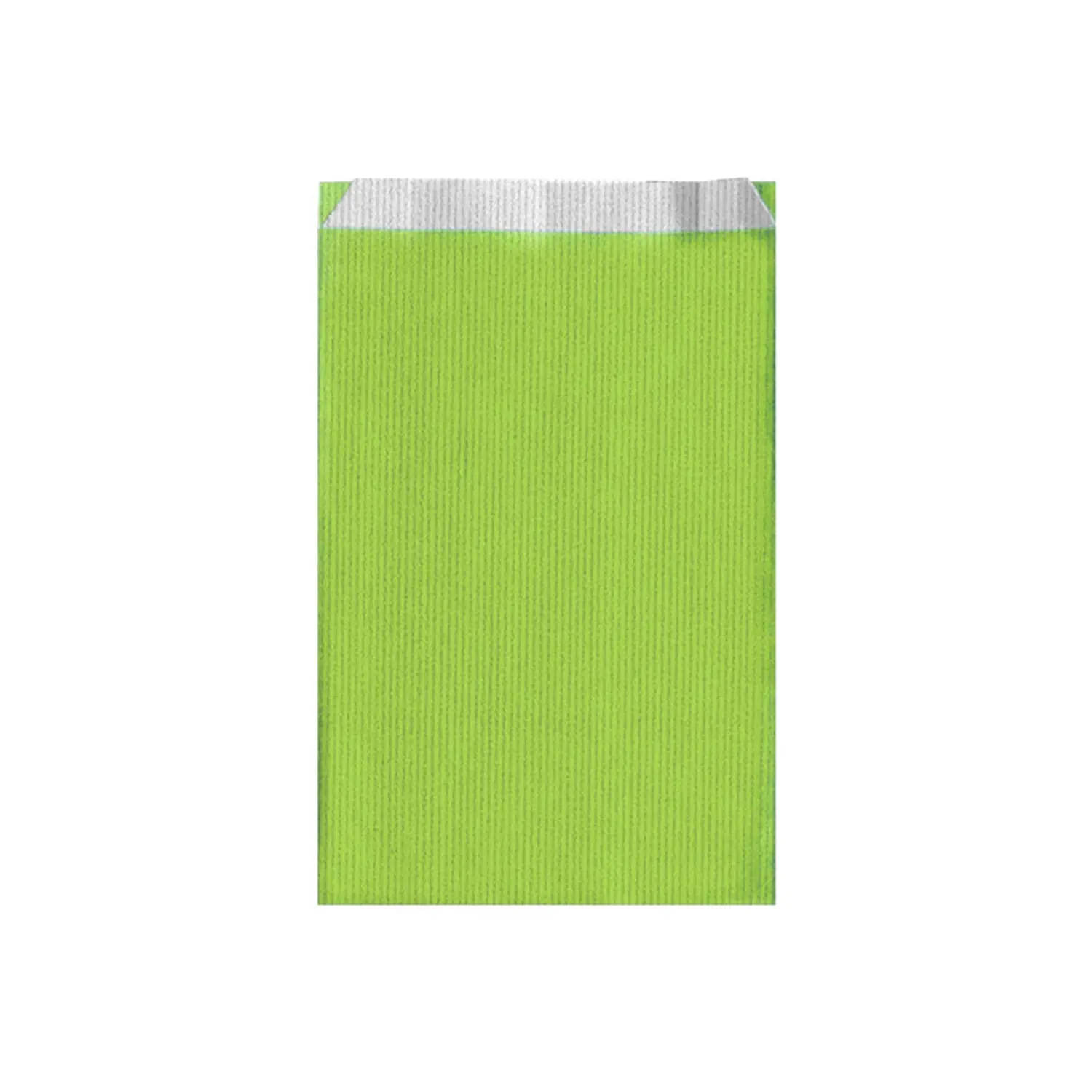 Sacchetti piani  60 g/m2 12+5x18 cm verde anice cellulosa (250 unità)