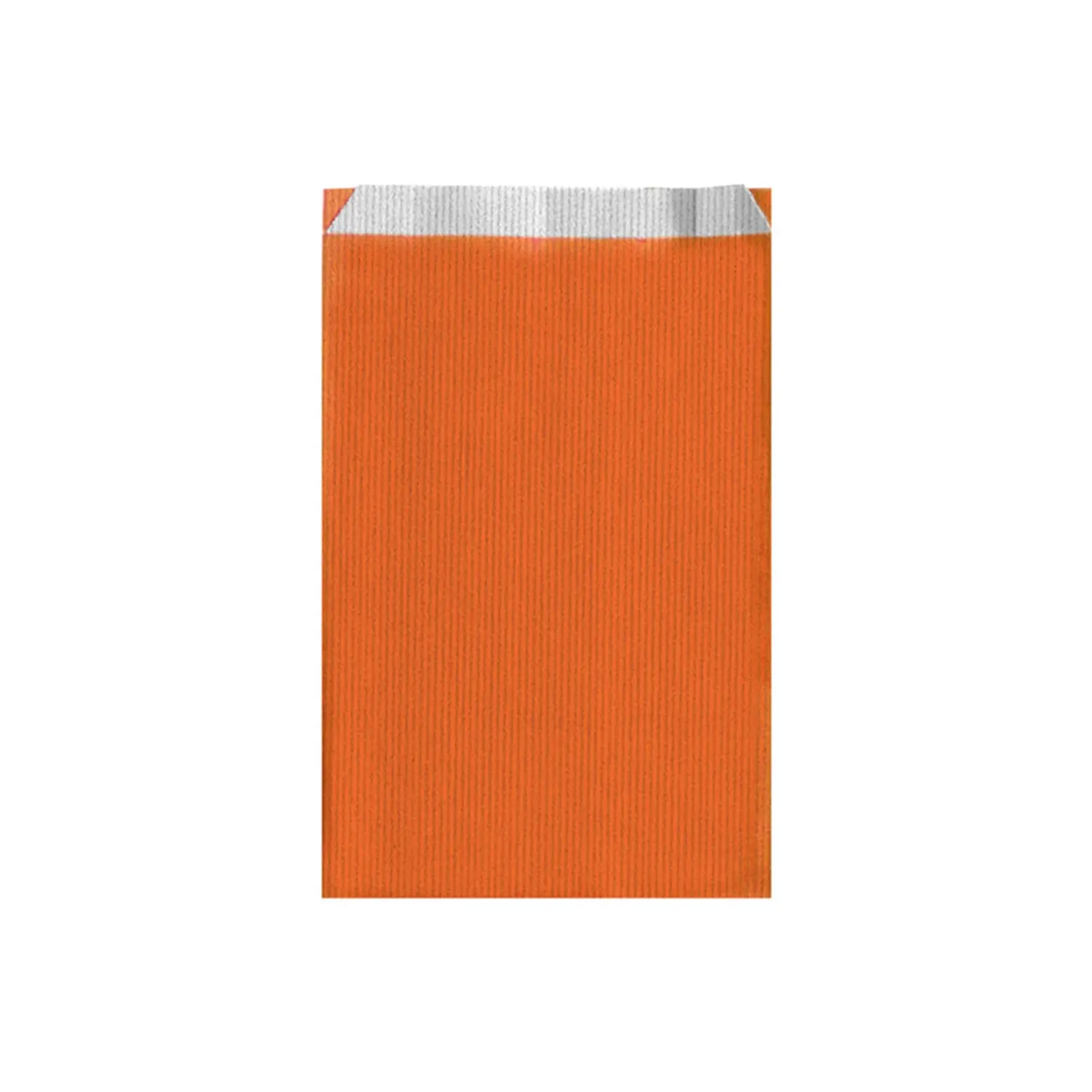 Sacchetti piani  60 g/m2 12+5x18 cm arancio celulosa (250 unità)