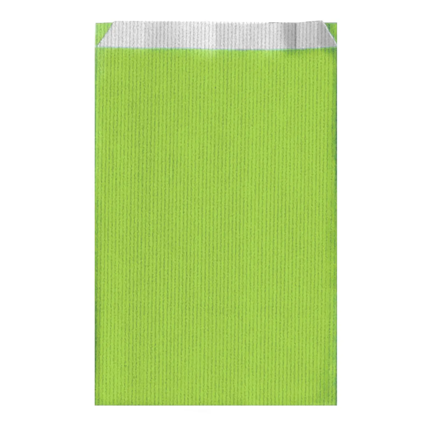 Sacchetti piani  60 g/m2 26+9x46 cm verde anice cellulosa (250 unità)