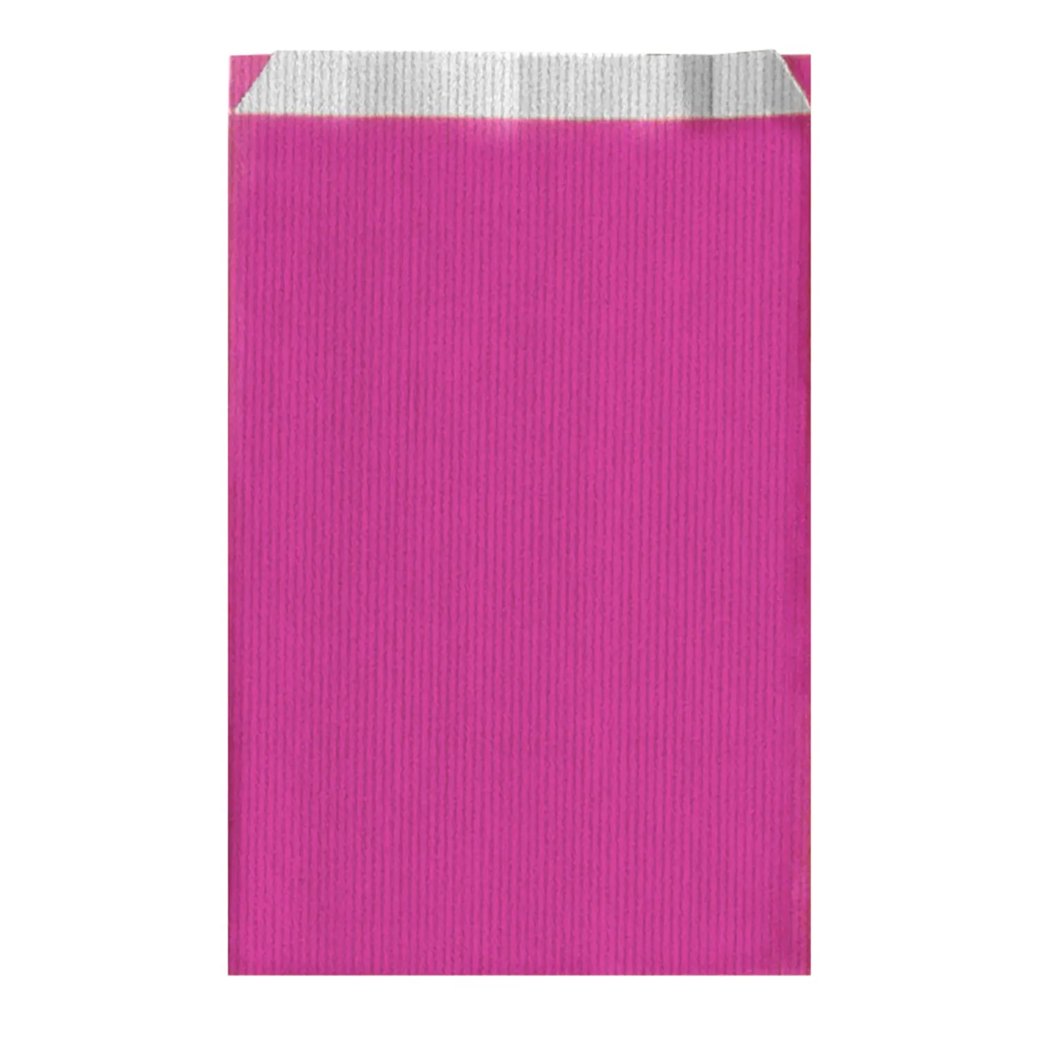 Sacchetti piani  60 g/m2 26+9x46 cm fucsia cellulosa (250 unità)