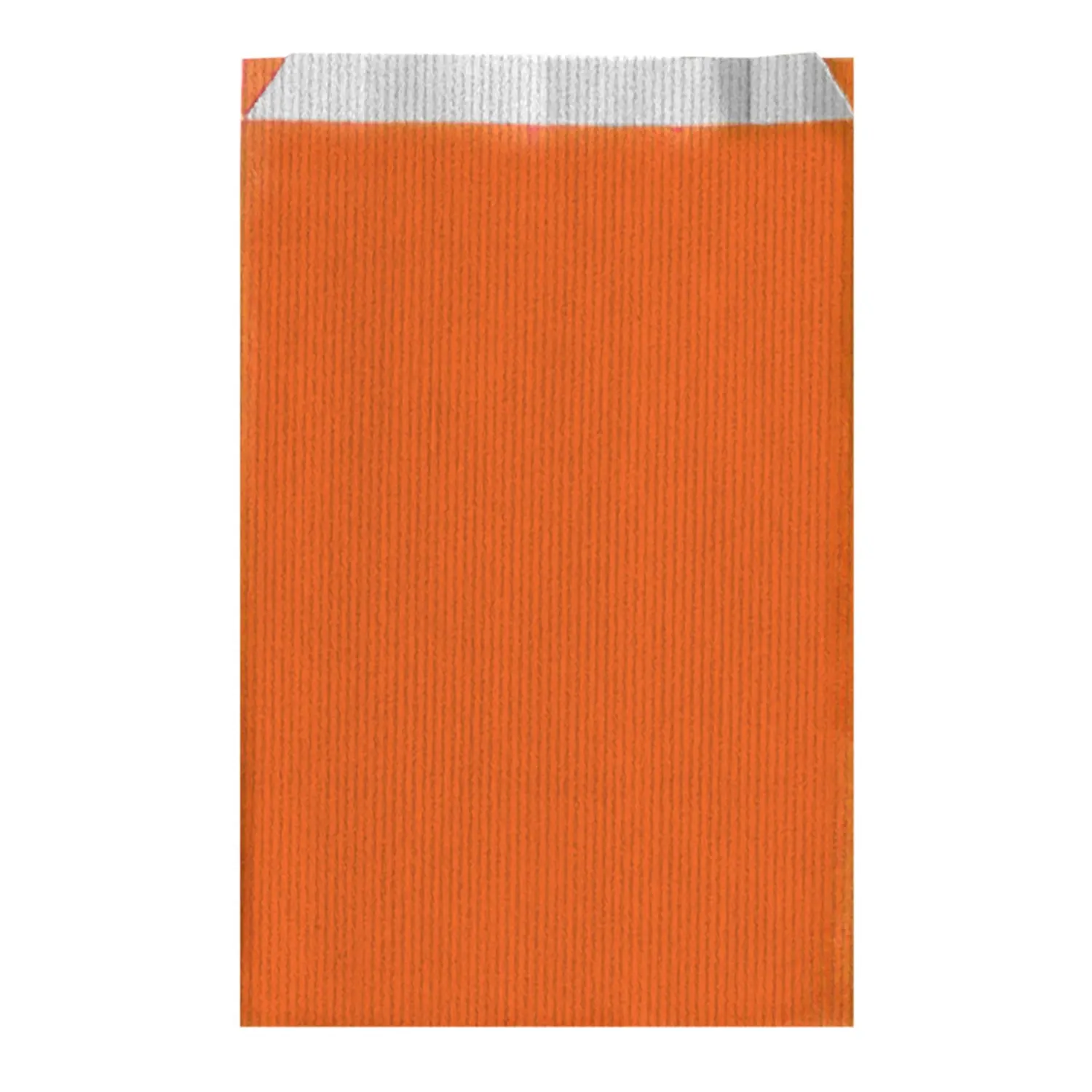 Sacchetti piani  60 g/m2 26+9x46 cm arancio cellulosa (250 unità)