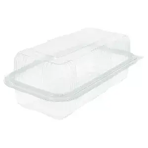 Recipientes pastelería + tapa  750 ml 10,8x20,5x7,5 cm transparente rpet (600 unid.)